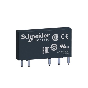 RSL1AB4BD Slim interface plug in relay, Harmony, 6A, 1CO, standard, 24V DC