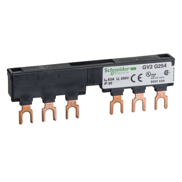 GV2G254 Linergy FT - Comb busbar - 63 A - 2 tap-offs - 54 mm pitch