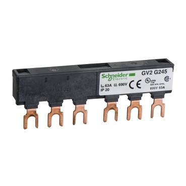 GV2G245 Linergy FT, Comb busbar, 63A, 2 tap-offs, 45mm pitch