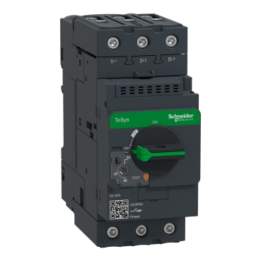 GV3P40 Motor circuit breaker, TeSys Deca, 3P, 30 to 40A, thermal magnetic, EverLink terminals