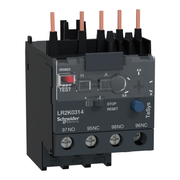 LR2K0314 Differential thermal overload relays, TeSys K, 5.5 to 8 A, class 10A