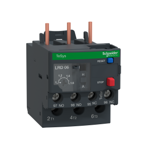LRD06 Thermal overload relay, TeSys Deca, 690VAC, 1 to 1.6A, 1NO+1NC, class 10A, screw clamp