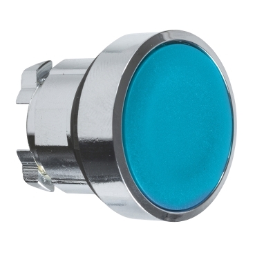 ZB4BA6 Harmony XB4, Push button head, metal, flush, blue, Ø22, spring return, unmarked