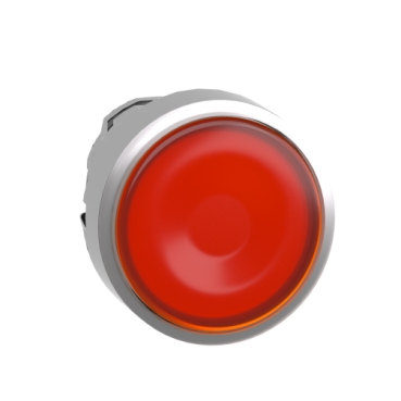 ZB4BW353 Head for illuminated push button, Harmony XB4, metal, orange flush, 22mm, universal LED, spring return, plan lens