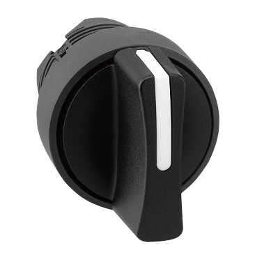 ZB5AD5 Selector switch head, Harmony XB5, plastic, black, 22mm, 3 positions, spring return to cente