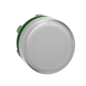 ZB5AV013 Head for pilot light, Harmony XB5, plastic, white, 22mm, universal LED, plain lens