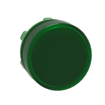 ZB5AV033 Head for pilot light, Harmony XB5, plastic, green, 22mm, universal LED, plain lens