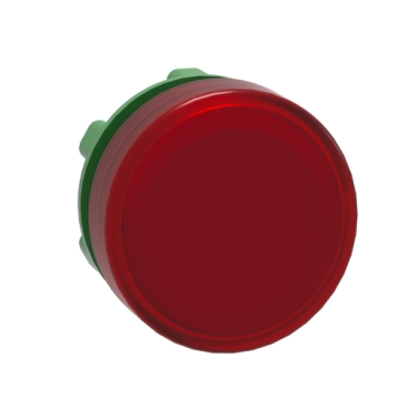 ZB5AV043 Head for pilot light, Harmony XB5, plastic, red, 22mm, universal LED, plain lens