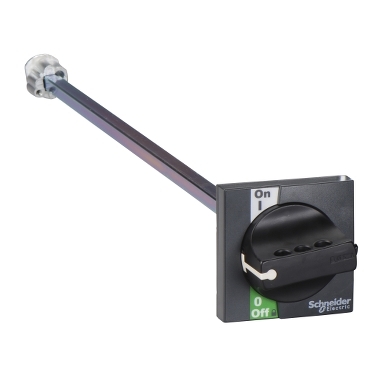 LV428941 extended rotary handle for front control, Compact INS40 to INS160, IP55, IK08, black handle