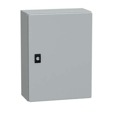 NSYCRN43150P Spacial CRN plain door with mount.plate. H400xW300xD150 IP66 IK10 RAL7035..