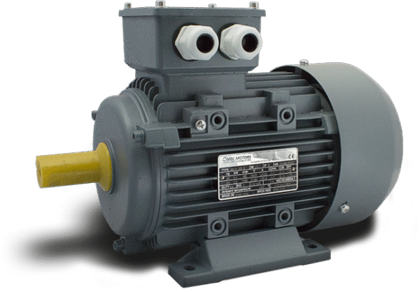 Electric motor OMT4 90L4 1,5kW 230/400V 50Hz B3 IE1 / Iso F-B / IP55 / PTC 150°C / Shaft 24j6 / Ral 7031 Omec