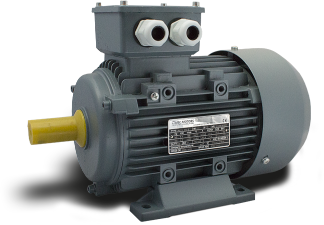 Electric motor OMT4 100C-2 4kW 400/690V 50Hz B3 IE1 / Iso F-B / IP55 / PTC 150°C / Shaft 28j6 / Ral 7031 / High Output Omec