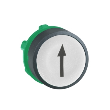 ZB5AA334 Harmony XB5, Push button head, plastic, flush, white, Ø22, spring return, marked UP ARROW
