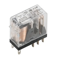 7760056329 DRI424024L D-SERIES DRI, Relay, Number of contacts: 2, CO contact AgSnO, Rated control voltage: 24 V DC, Continuous current: 5 A, Flat blade connections (2.5 mm x 0.5 mm), Test button available: No