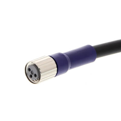 XS3F-LM8PVC3S2M Sensor cable, M8 straight socket (female), 3-poles, PVC standard cable, IP67, 2 m