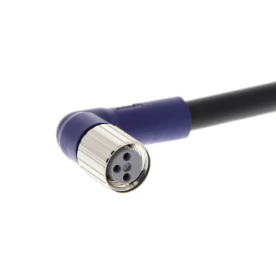 XS3F-LM8PVC3A5M Sensor cable, M8 right-angle socket (female), 3-poles, PVC standard cable, IP67, 5 m