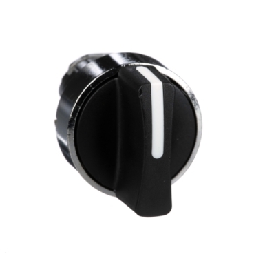 ZB4BD3 Selector switch head, Harmony XB4, metal, black, 22mm, 3 positions, stay put