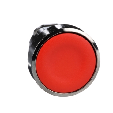 ZB4BA4 Push button head, Harmony XB4, metal, flush, red, 22mm, spring return, unmarked
