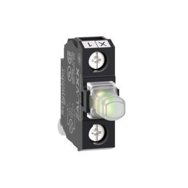ZALVM1 Light block, Harmony XALD, XALK, for head 22mm, universal LED, mounting in back of enclosure, 230…240V AC DC