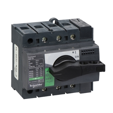 28902 switch disconnector, Compact INS63, 63A, standard version with black rotary handle, 3 poles