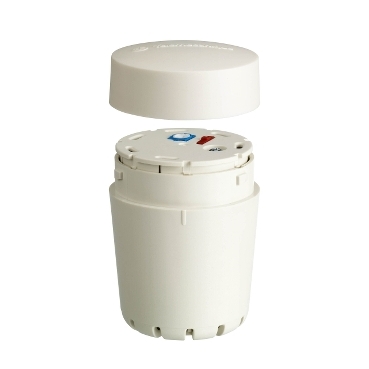XVMC29B Harmony XVM, Base mounting unit with cover, plastic, white, Ø45, buzzer, 24 V AC/DC