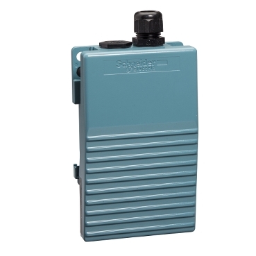 XPEM111 Harmony XPE, Single foot switch, metal, blue, without cover, 1 step, 2 contacts 1 NC+NO, IP66