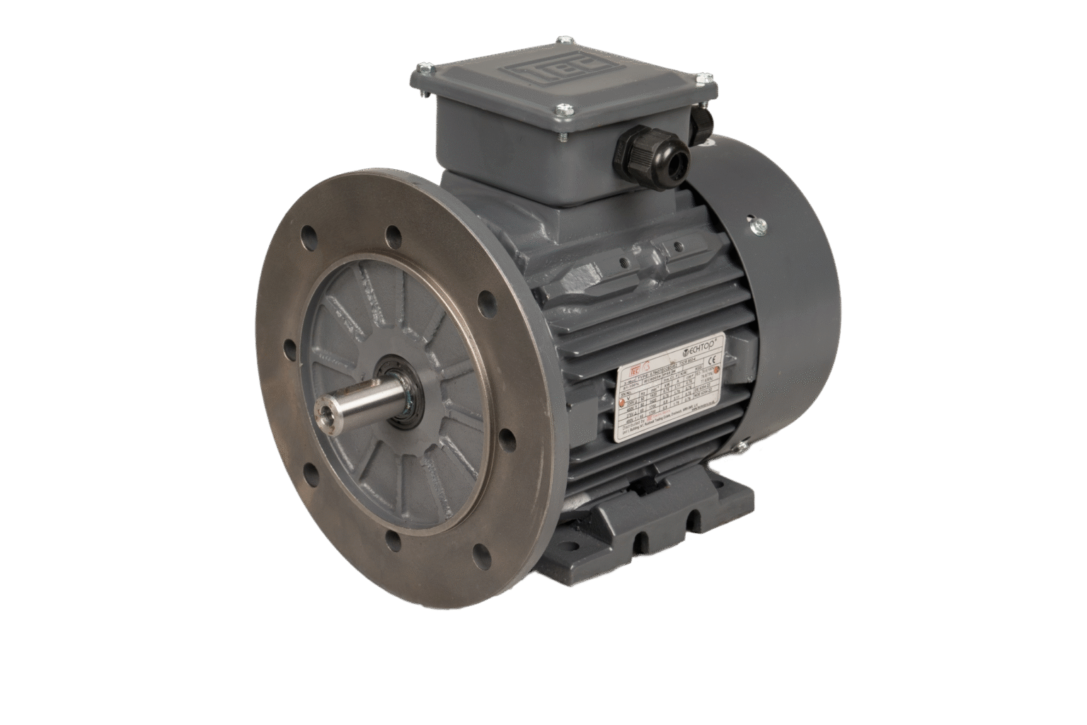 Electric motor OMT4 801-4 0,55kW 230/400V 50Hz B35 IE1 / Iso F-B / IP55 / PTC 150°C / Shaft 19j6 /165x130x200 / Ral 7031 Omec