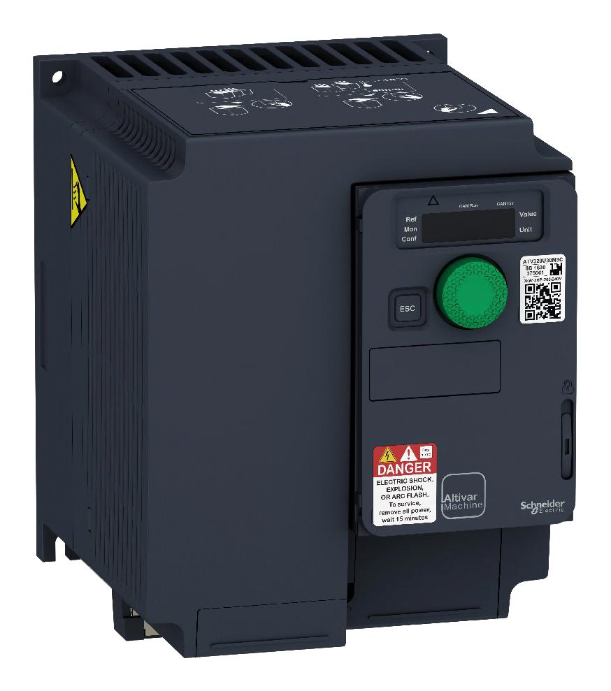 ATV320U55N4C Variable speed drive, Altivar Machine ATV320, 5.5 kW, 380...500 V, 3 phases, compact