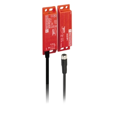 XCSDMP790L01M12 Coded magnetic switch, Telemecanique Safety switches XCS, XCSDMP, 2 NC, staggered, M12 0.15 m