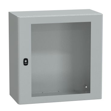 NSYS3D6630T Spacial S3D tspt door w/o mount.plate H600xW600xD300.IP66 IK08 RAL7035.