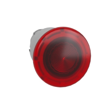 ZB4BW643 Head for illuminated emergency switching off push button, Harmony XB4, metal, red mushroom 40mm, 22mm, universal LED, push-pull