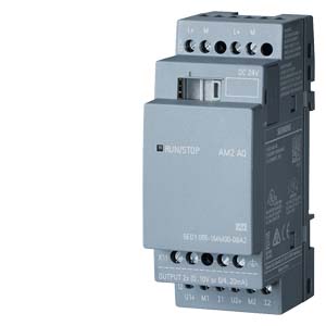 6ED1055-1MM00-0BA2 LOGO! AM2 AQ expansion module, PS: 24 V DC, 2 AO, 0-10 V, 0/4-20 mA for LOGO! 8