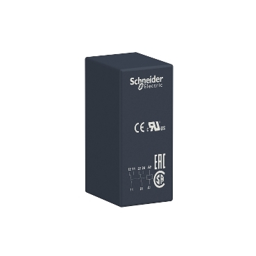 RSB2A080BD interface plug-in relay, Harmony electromechanical relays, 8A, 2CO, 24V DC