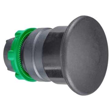 ZB5AC2 Head for non illuminated pushbutton, Harmony XB5, plastic, black, mushroom 40mm, 22mm, spring return