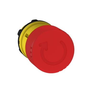ZB5AS834 Emergency stop head, Harmony XB5, switching off, plastic, red mushroom 30mm, 22mm, trigger latching turn to release