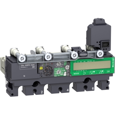 C1047E100 Trip unit MicroLogic Vigi 7.2E, ComPacT NSX100/160/250, 4 poles, basic and earth leakage protections, energy meter, 100A