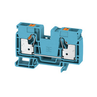 A2C 16 BL Feed-through terminal, PUSH IN, 16 mm², 1000 V, 76 A, blue 2494100000