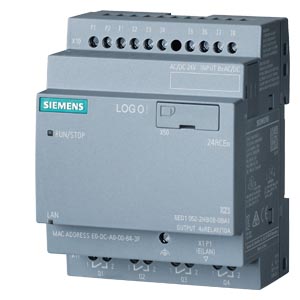 6ED1052-2MD08-0BA2 LOGO! 12/24RCEO, logic module, power supply / I/O: 12/24 V DC/relay, 8 DI (4 AI)/4 DO, without display, memory 400 blocks, modularly expandable, Ethernet, integrated web server, data log, user-defined web pages, standard microSD card fo