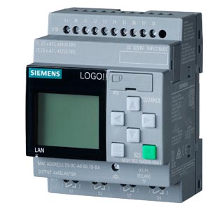 6ED1052-1HB08-0BA2 LOGO! 24RCE, logic module,display power supply / I/O: 24 V AC/24 V DC/relay, 8 DI/4 DO, memory 400 blocks, modularly expandable, Ethernet, integrated web server, data log, user-defined web pages, standard microSD card for LOGO! Soft Com