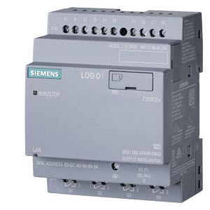 6ED1052-2FB08-0BA2 LOGO! 230RCEo, logic module, power supply / I/O: 115 V/230 V/relay, 8 DI/4 DO, without display, memory 400 blocks, modularly expandable, Ethernet, integrated web server, data log, user-defined web pages, standard microSD card for LOGO!