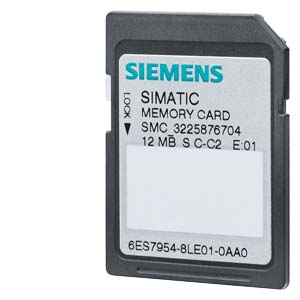 6ES7954-8LE04-0AA0 SIMATIC S7, memory cards for S7-1x00 CPU/SINAMICS, 3, 3V Flash, 12 MB