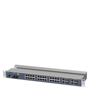 6GK5328-4SS00-2AR3 SCALANCE XR328-4C WG; managed IE switch; 19" rack; 24 x 10/ 100/1000 Mbit/s electrical ports; 4 x 1000 Mbit/s combo ports electrical or optical; LED diagnostics; reset button; console port; PROFINET device; network management function;