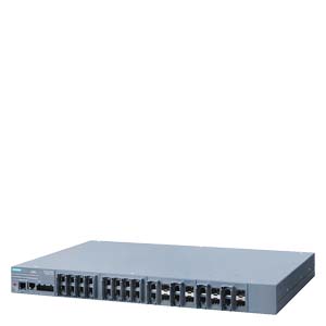 6GK5524-8GS00-4AR2 SCALANCE XR524-8C; managed IE switch; layer 3 with Key-Plug available; power supply 2x 230 V AC; 24x 10/100/1000 Mbit/s RJ45; 8x 100/1000 Mbit/s SFP; contains 8 combo ports; in total 24 ports can be used; error signaling contact; select