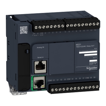 TM221CE24R logic controller, Modicon M221, 24 IO, relay, Ethernet Schneider Electric