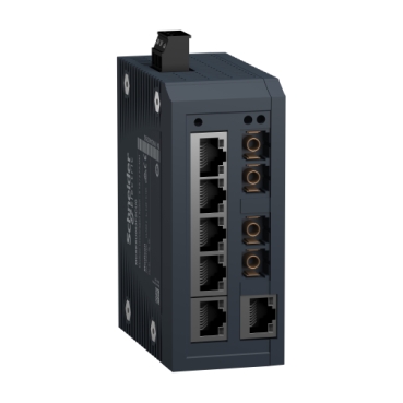 MCSESU083F2CU0 Modicon Standard Unmanaged Switch - 6 ports for copper + 2 ports for multimode fiber optic