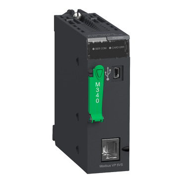 BMXP341000H Processor module, Modicon M340 automation platform, max 512 discrete + 128 analog I/O, Modbus
