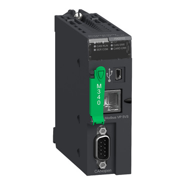 BMXP3420102CL Processor, Modicon M340, max 1024 discrete + 256 analog I/O, Modbus, CANopen, without memory card