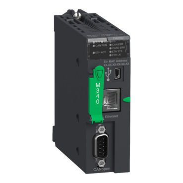 BMXP3420302CL processor, Modicon M340, max 1024 discrete, 256 analog IO, CANopen, Ethernet, without memory card
