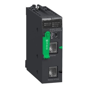 BMXP342020 Processor module, Modicon M340 automation platform, max 1024 discrete + 256 analog I/O, Modbus, Ethernet