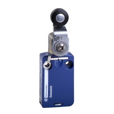 XCMD2115L5 Limit switch, Limit switches XC Standard, XCMD, thermoplastic roller lever, 1NC+1 NO, snap, 5 m